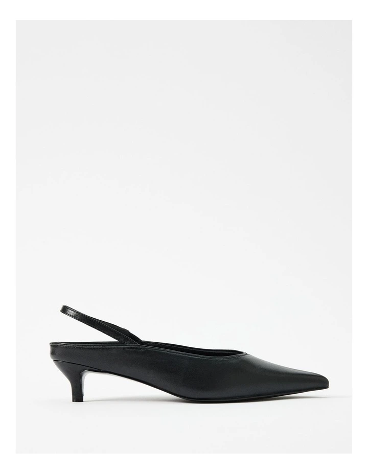 The Scout Leather Slingback in Black