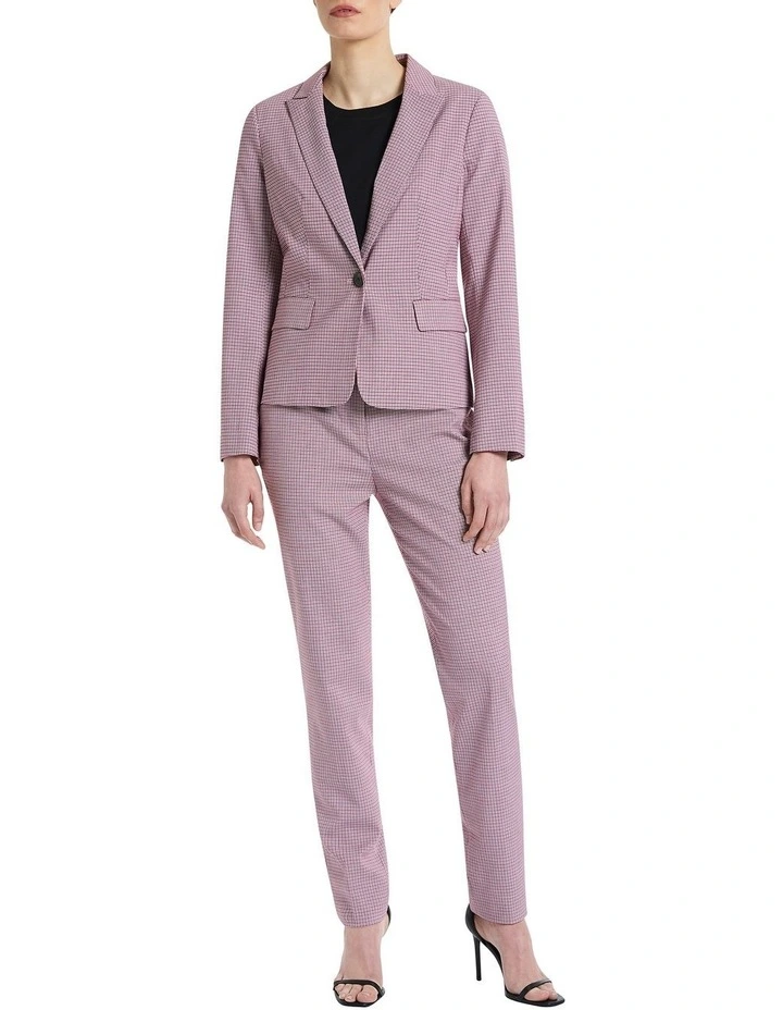 Kassidy Check Blazer in Acai