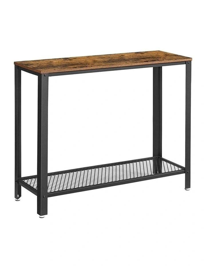 Console Table in Rustic Brown/Black