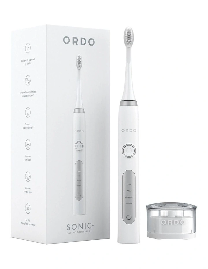 Ordo Sonic Electric Toothbrush in White/Silver