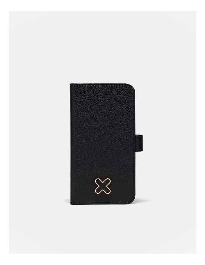 Hendrix Flip Case For Iphone 14 Pro in Black Rose Gold