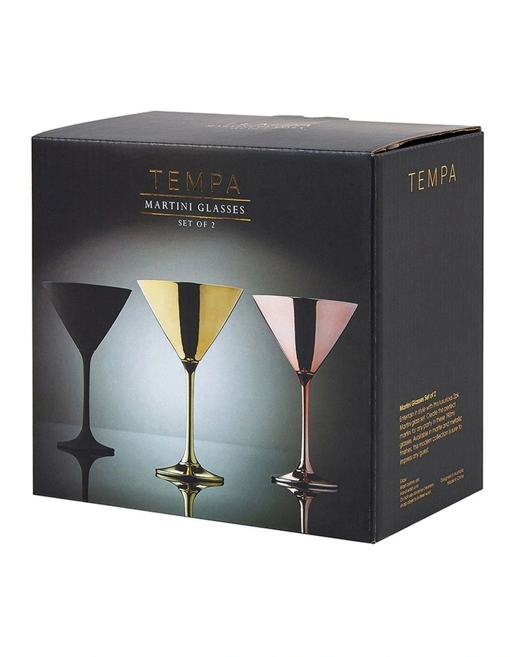 Aurora Martini Glass 2 Pack in Rose