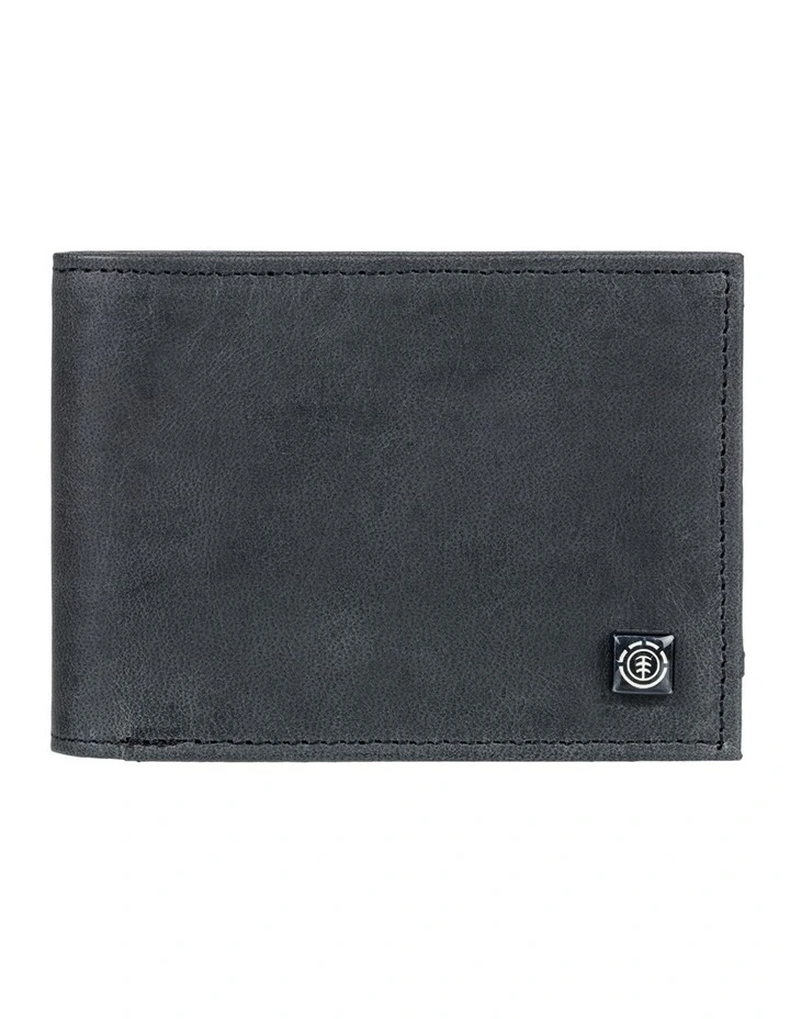 Segur Bi-Fold Leather Wallet in Black