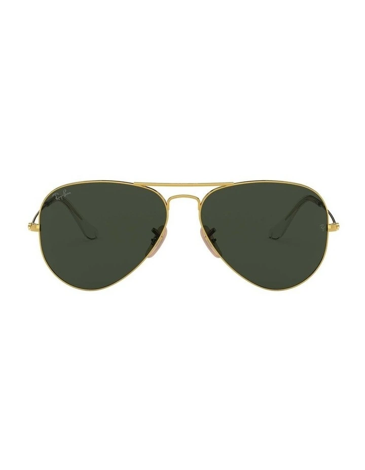 Aviator Large Gold/Black Sunglasses