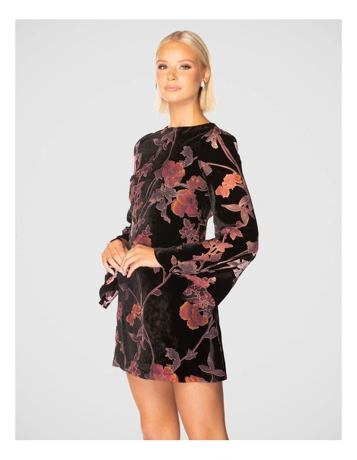 Heather Open Back Mini Dress in Multi