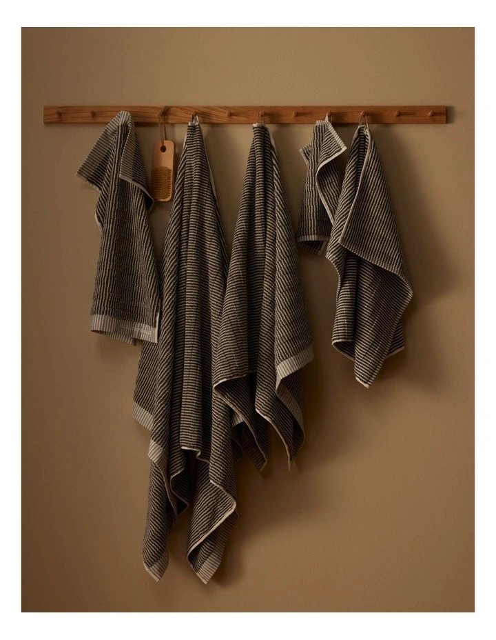 Pippa Australian Cotton Bath Sheet in Charcoal Marle
