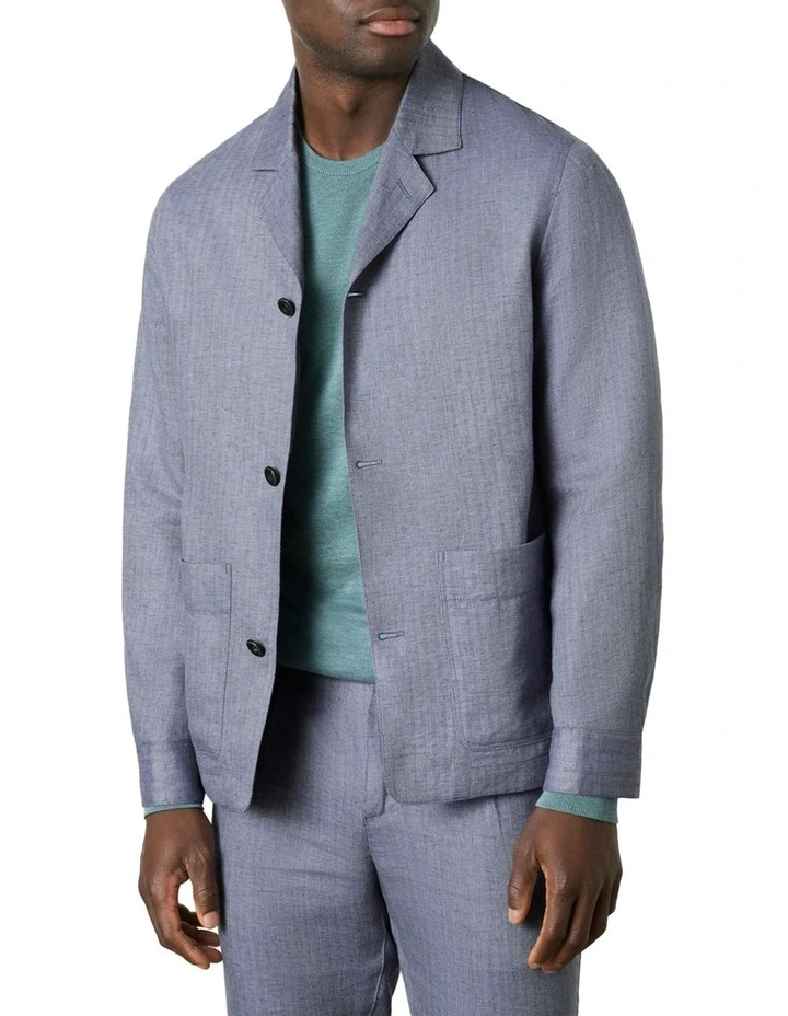 Pulcino Worker Jacket in Denim Melange