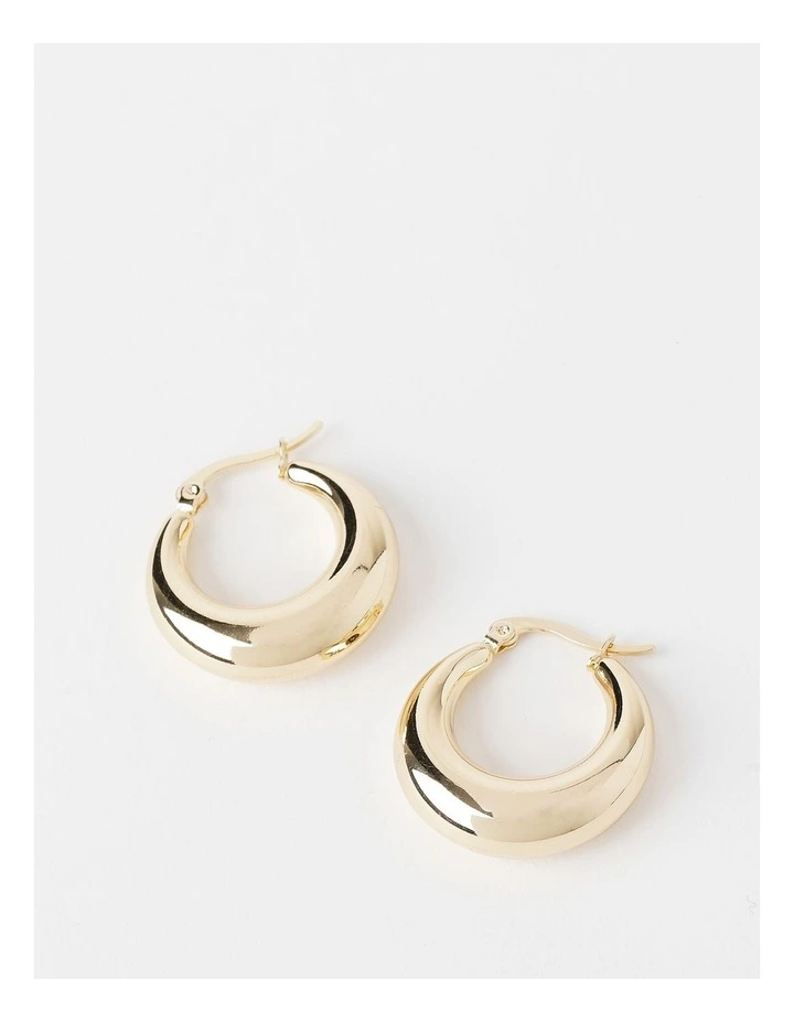 Stainless Steel Hoop Earring in Gold