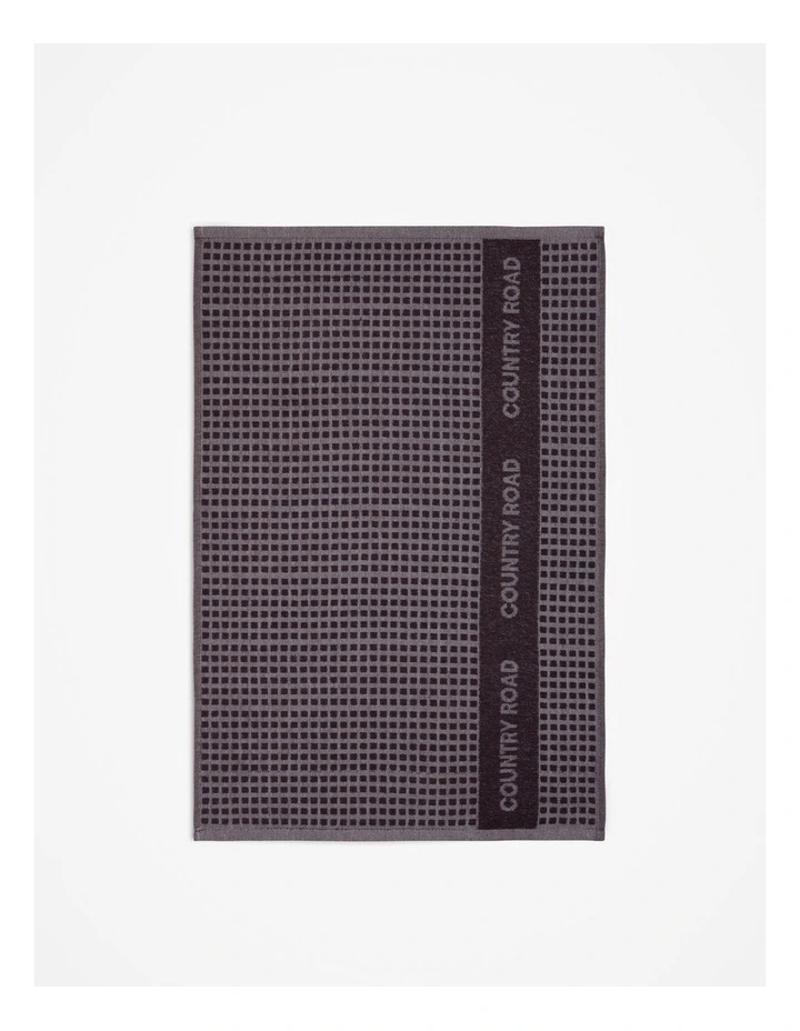 Australian Cotton Elli Tea Towel in Slate Blue