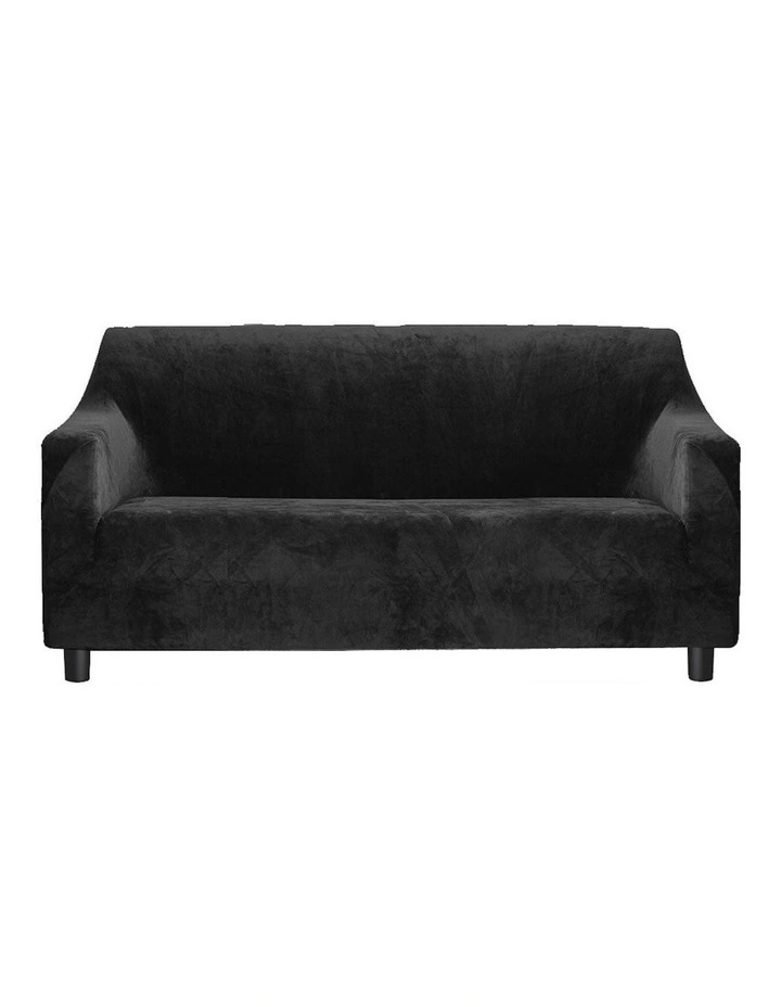 Marlow 3 Seater High Stretch Sofa Cover in Black