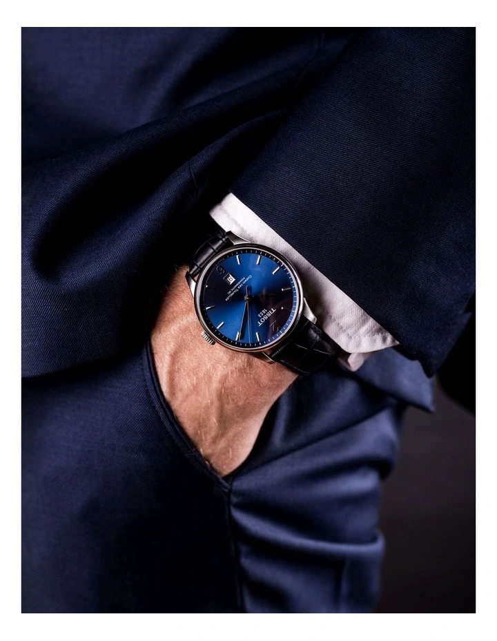 Chemin des Tourelles Powermatic 80 T0994071604700 Automatic Watch in Blue