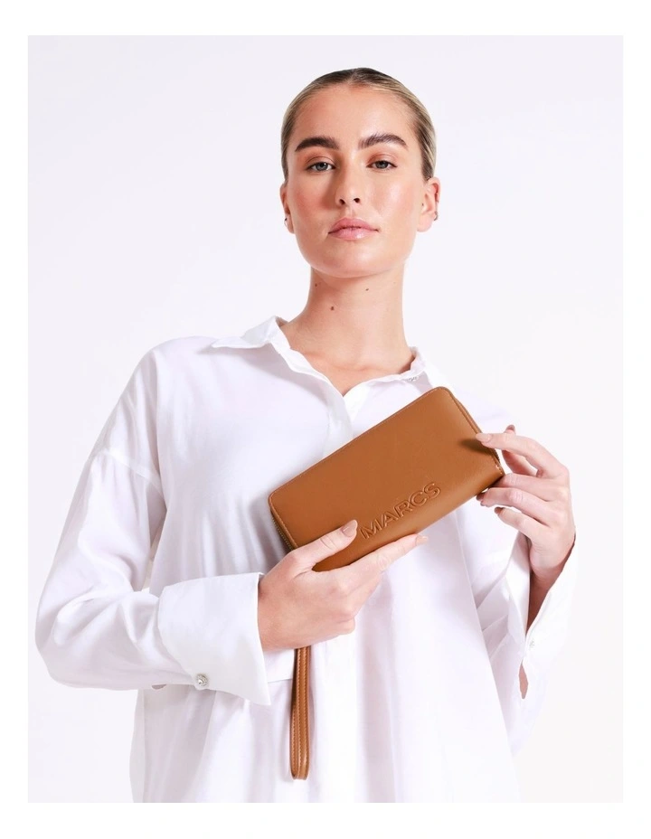 Dubrovnik Zip Top Wallet in Tan