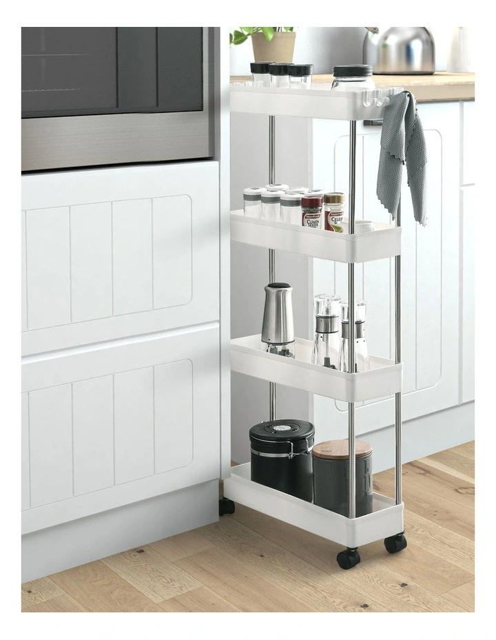 4 Tier Storage Organiser 40x12.5x86cm in White