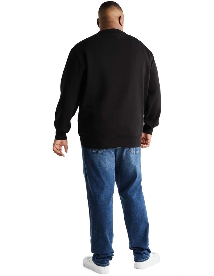 Big & Tall Crew Sweat Top in Black
