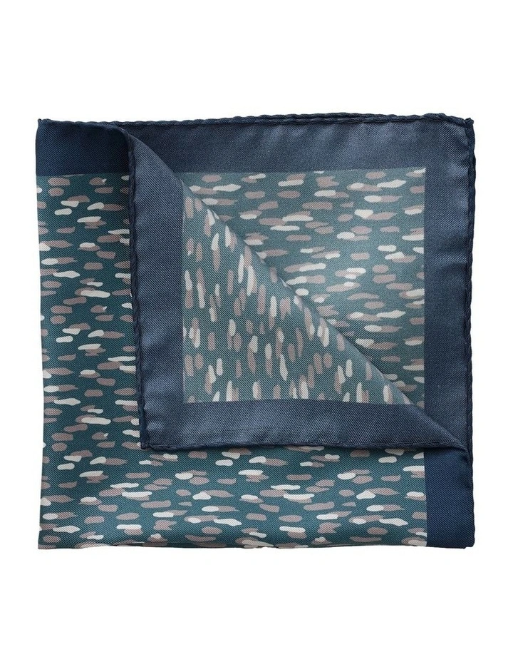 Rain Pattern Pocket Square in Blue