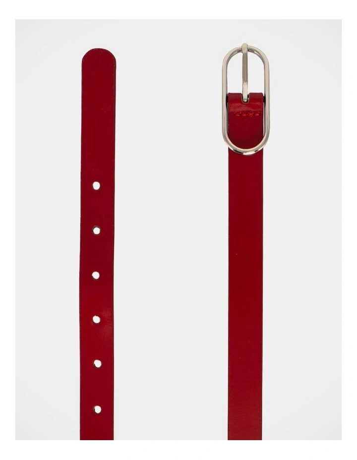 Willow Leather Belt in Red
