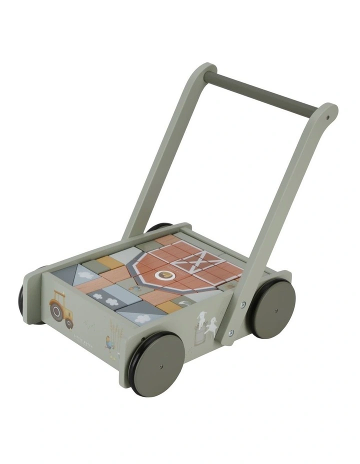 Little Farm Block Trolley Toy