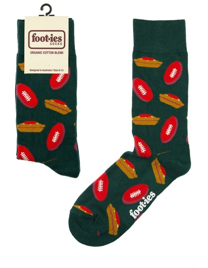Footy Pie Organic Cotton Socks in Forest