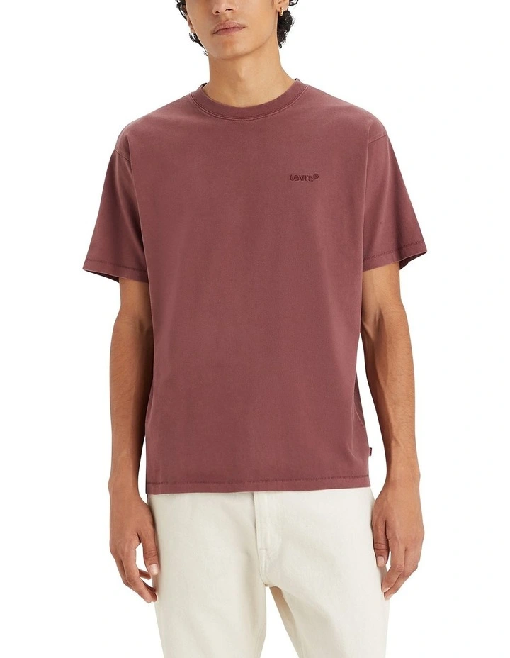 Red Tab Vintage T-Shirt in Red Mahogany