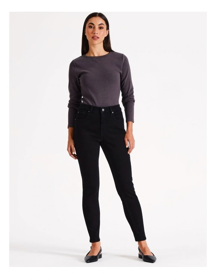 Organic Blend Petite Skinny Jean in Black