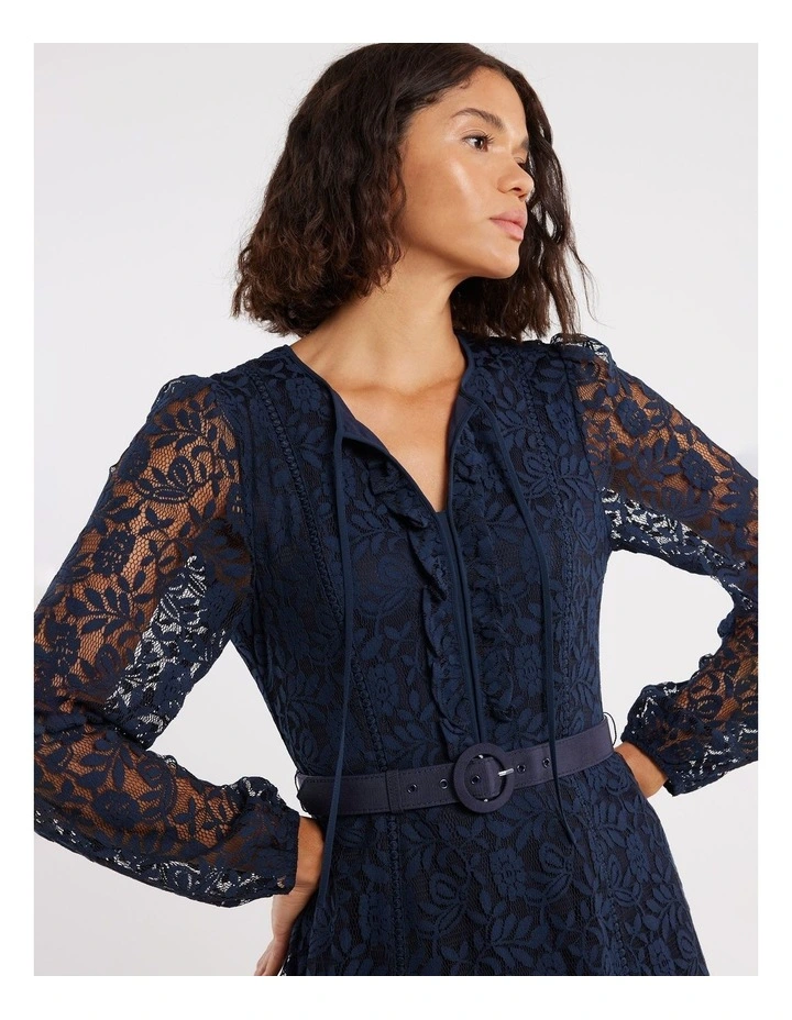 Zoey Lace Dress in Navy