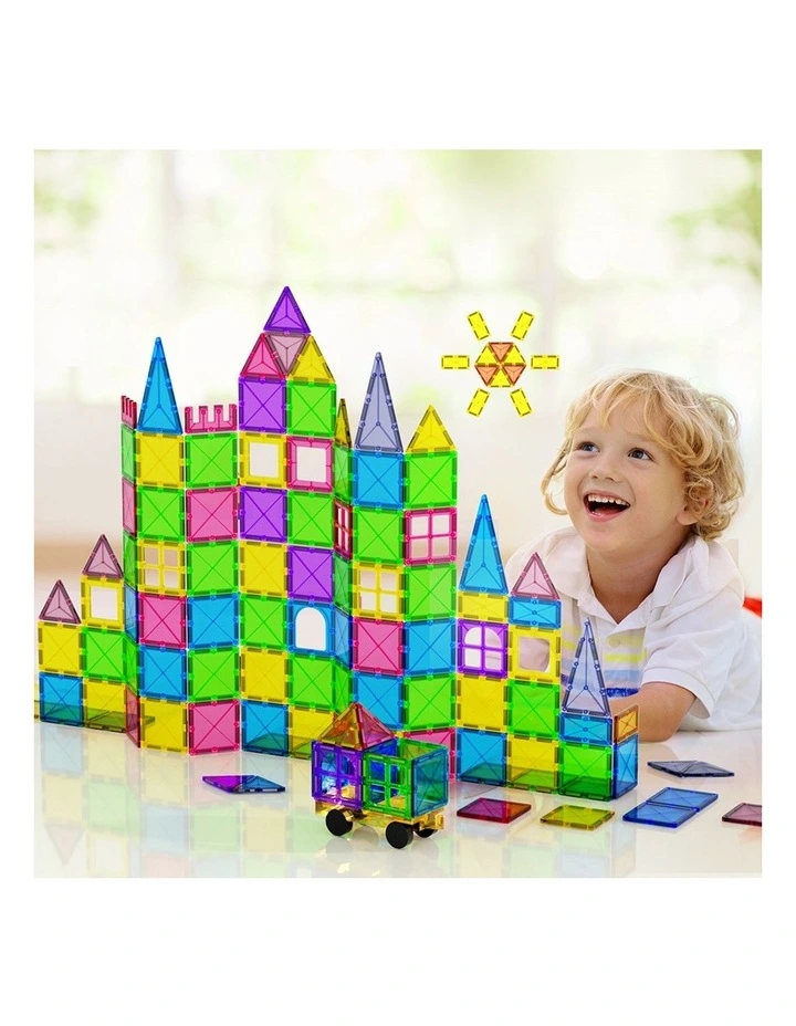 Magnetic Tiles Playset Gift 120 Pieces