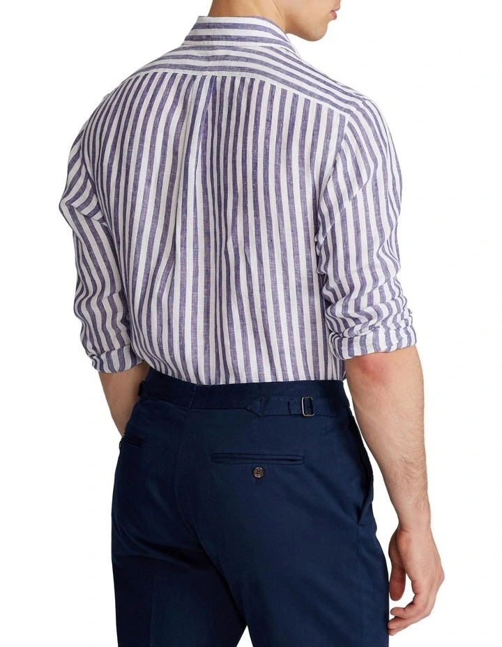 Classic Fit Striped Linen Shirt