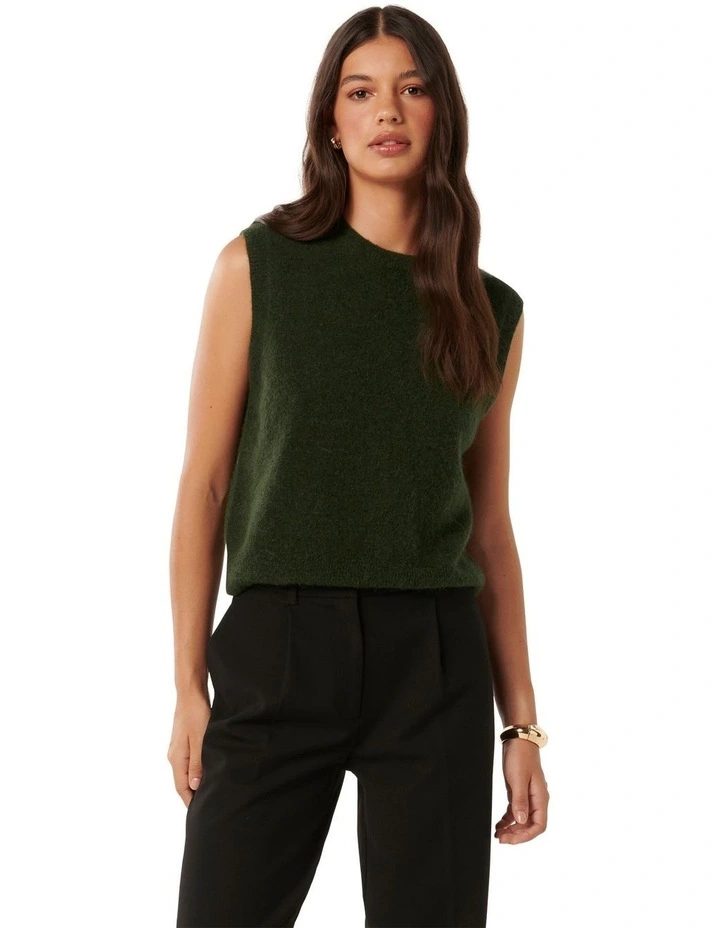 Vanessa Knit Vest in Green