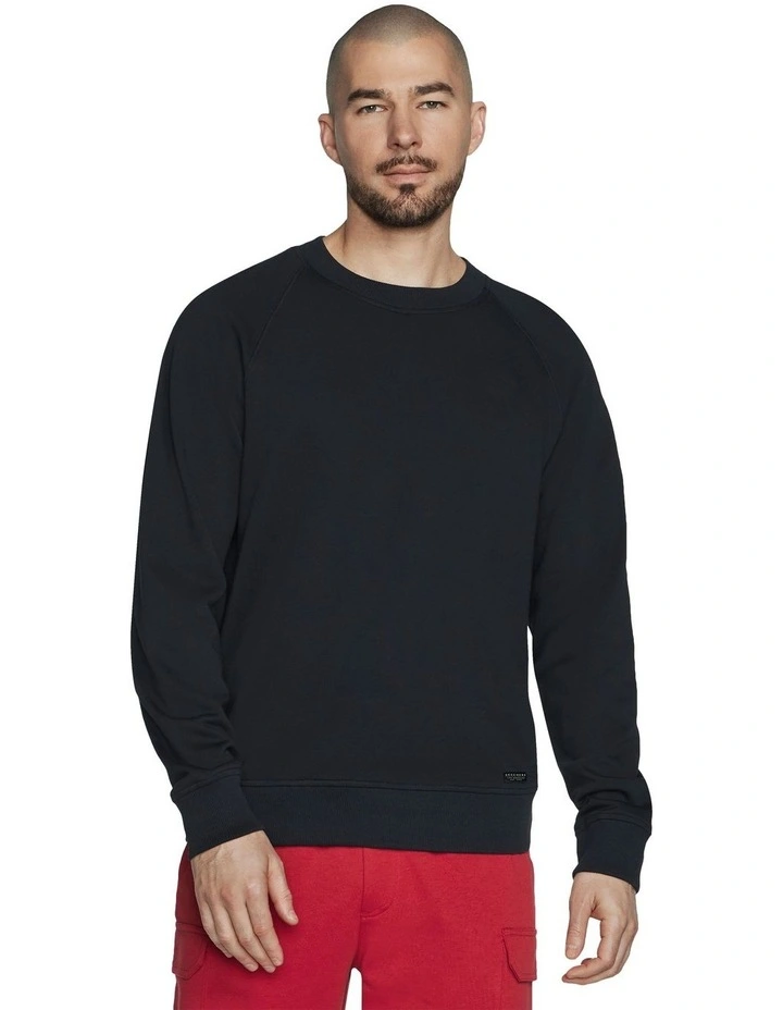Classic Crew Neck Sweatshirt in Black