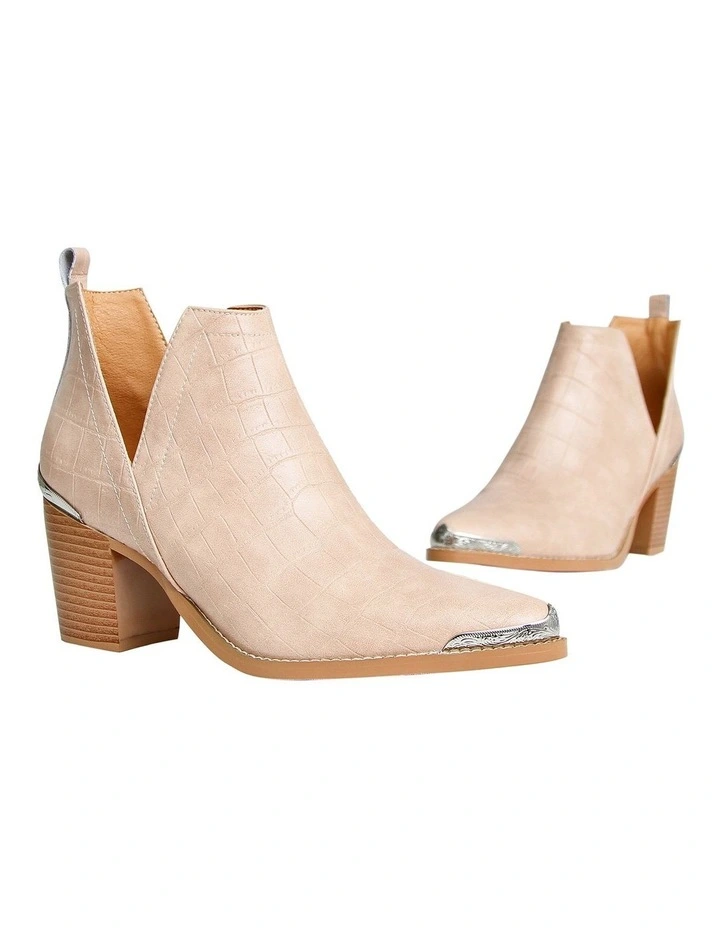 Austin Croc Embossed Ankle Boot