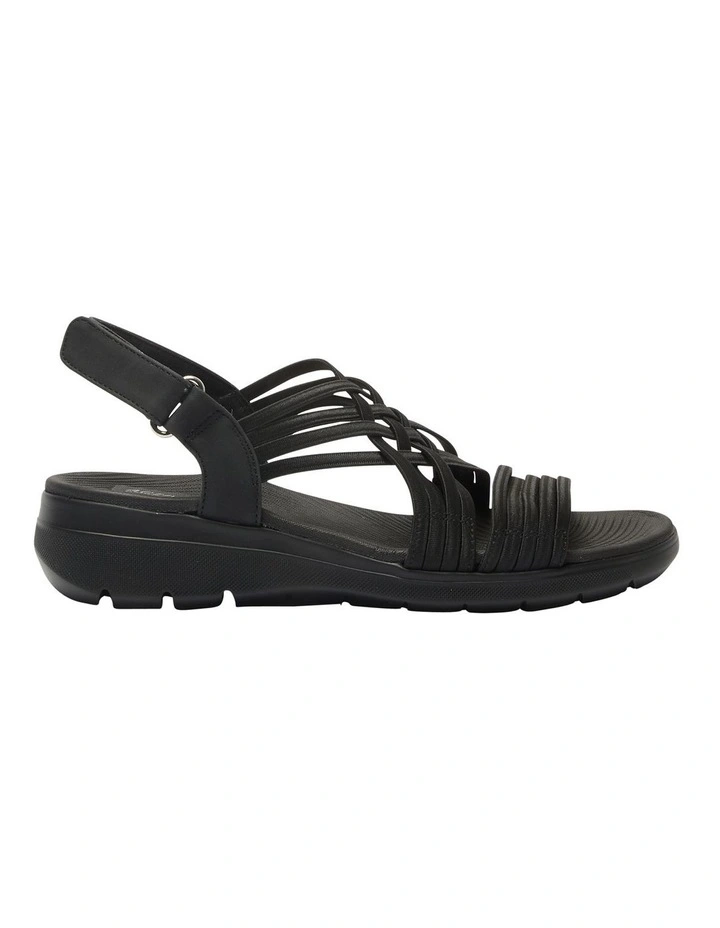 Luna Sandals in Black on Black