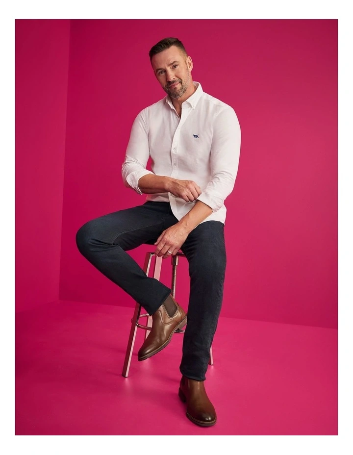Gunn Oxford Sports Fit Shirt in White