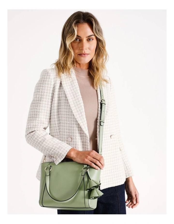 Sweet Peony Tote Bag in Seafoam