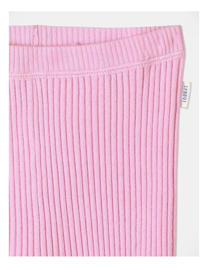Essential Knit Rib Legging in Pink