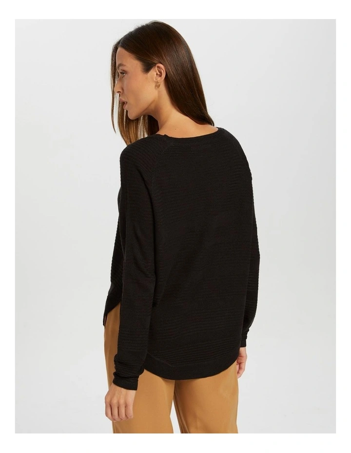 Caviar Knit Jumper in Black
