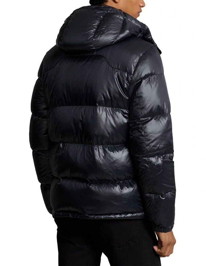 The Gorham Glossed Down Jacket in Black