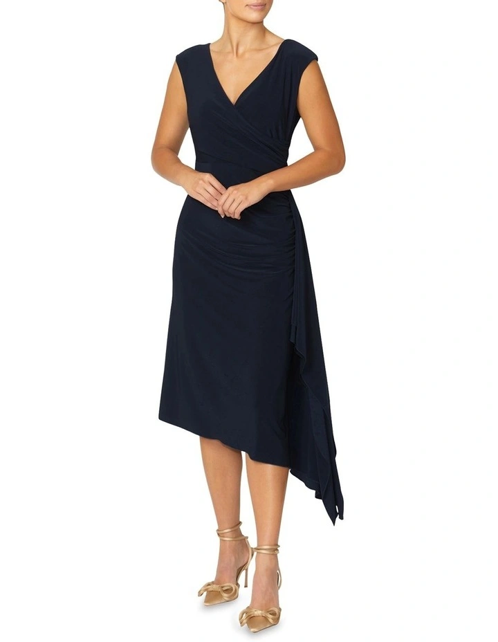Amber Jersey Dress in Navy