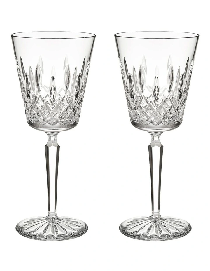 Lismore Tall Medium Goblet 345ml Set of 2 in Clear