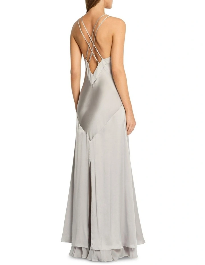 Opulent Grace Dress in Silver