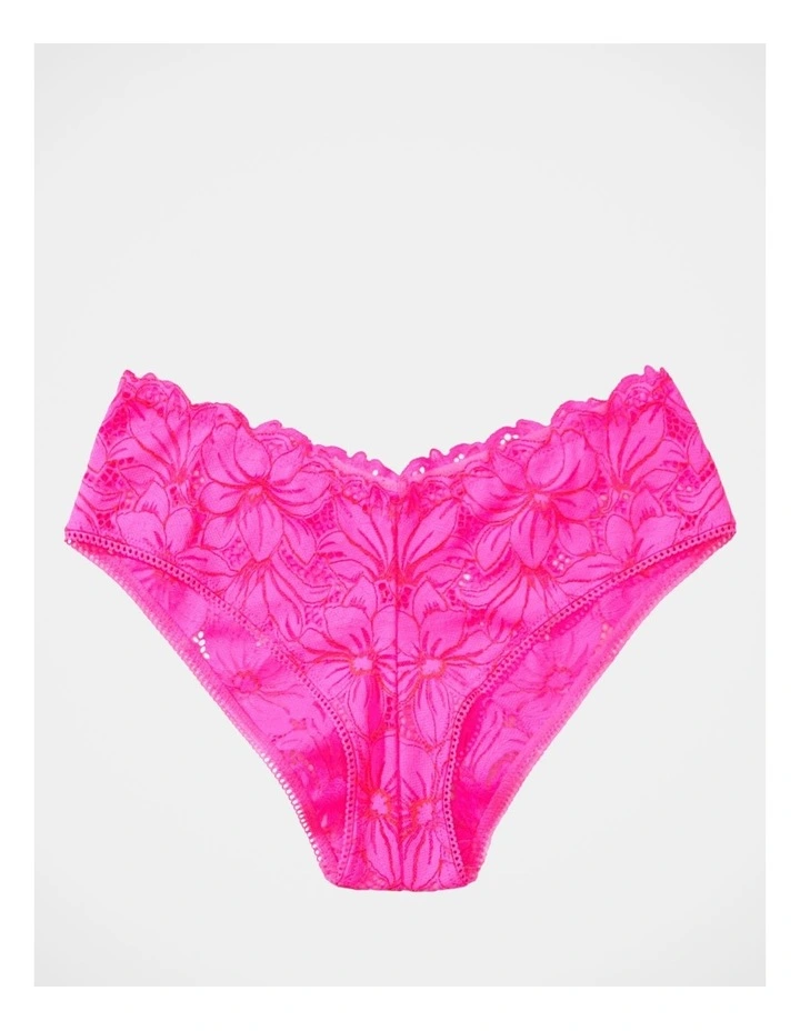 Crochet Lace Cheeky Underwear in Pink Infusion