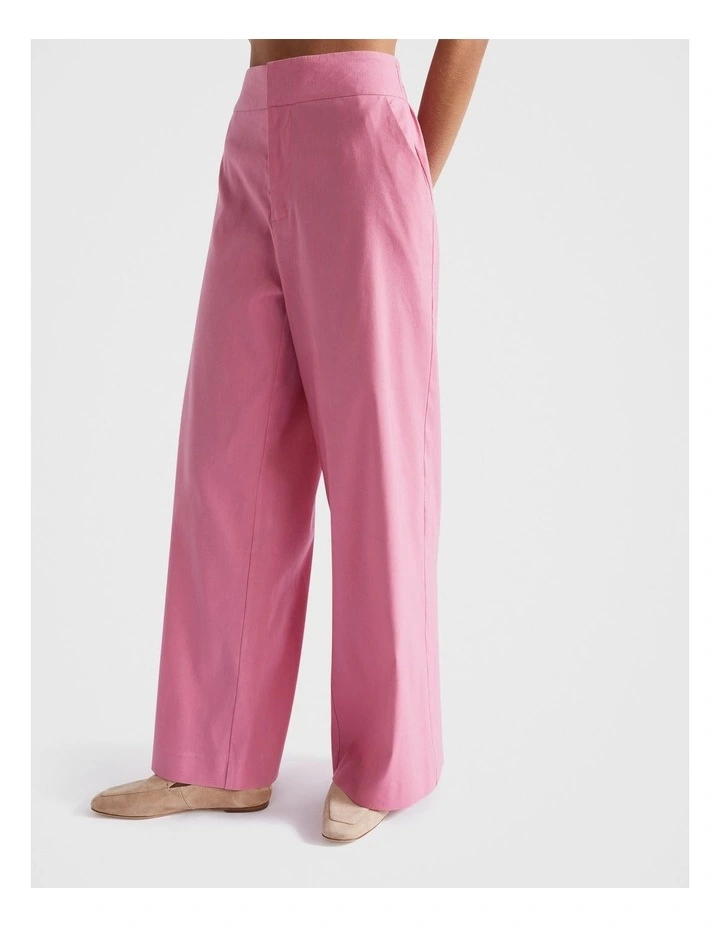 High Waist Pant in Rose Red
