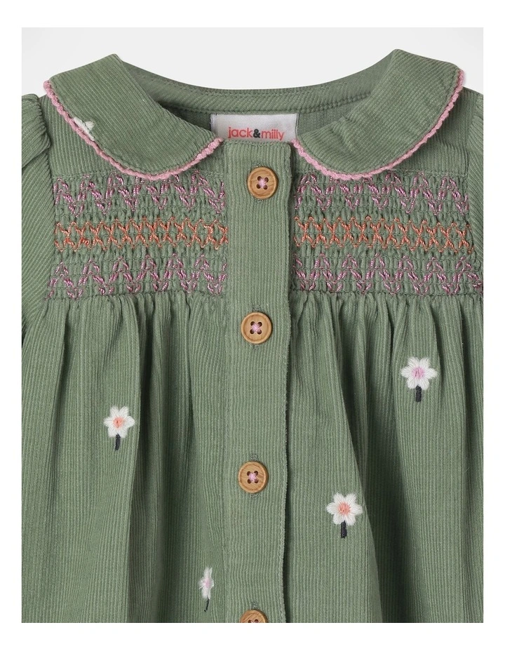 Sophie Cord Dress in Green