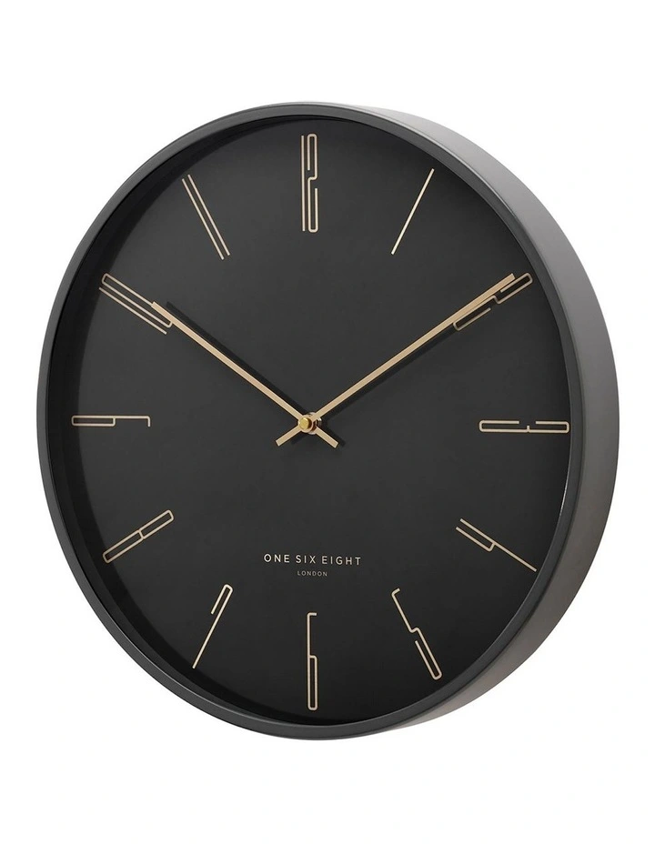 Maya 30Cm Charcoal Grey Silent Wall Clock