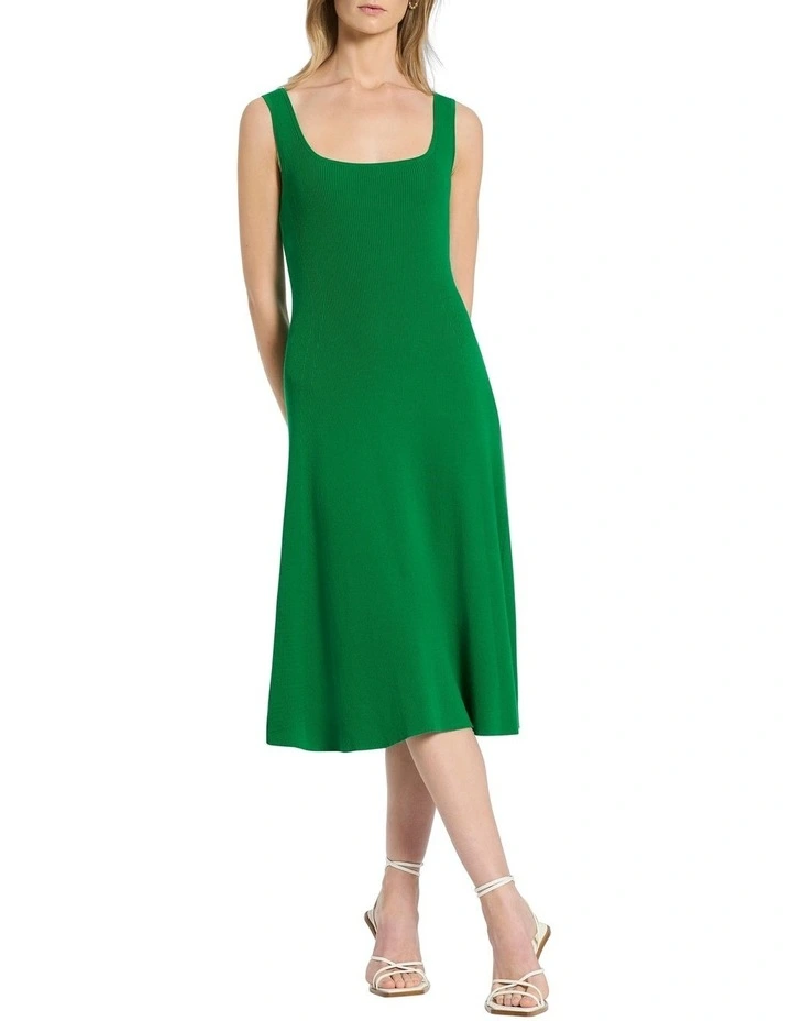 Jophreen Rib Knit Dress in Emerald
