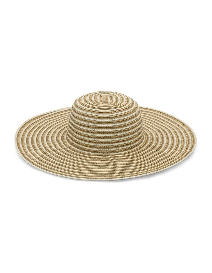 Nicole Floppy Hat in White/Natural
