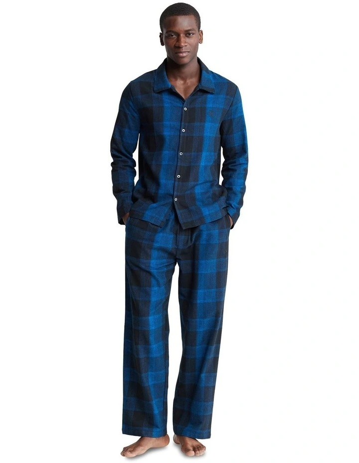 Pure Flannel Sleep Pant in Gradient Check Black