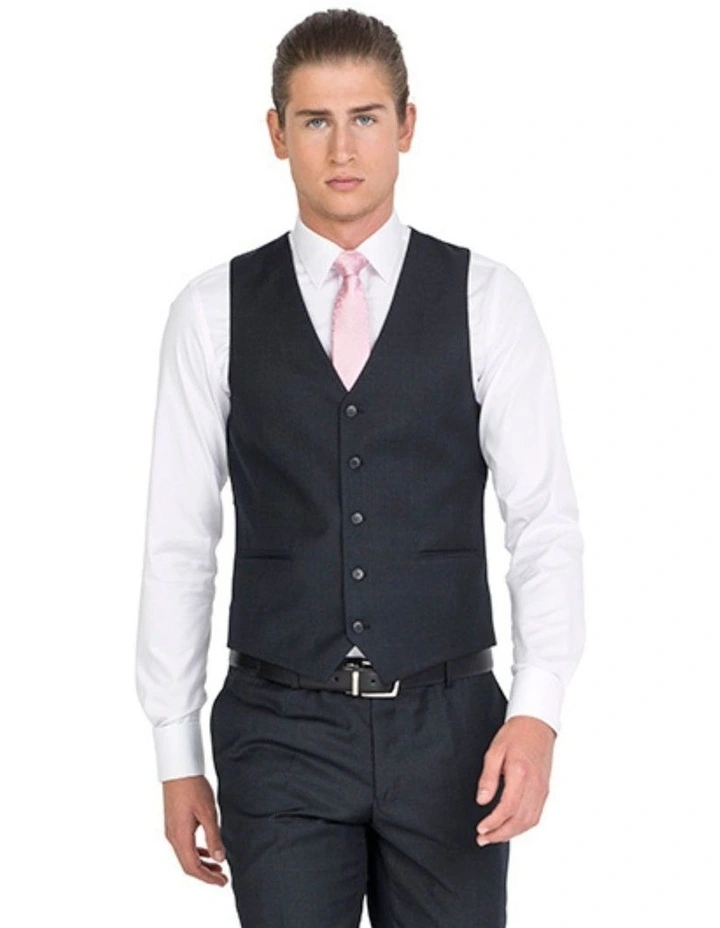 ailored Lounge Vest in Charcoal
