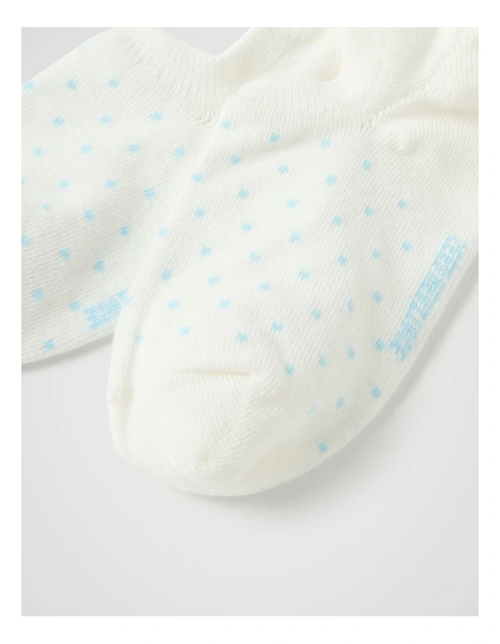Polka Dot Sneaker Sock in Cream Capri