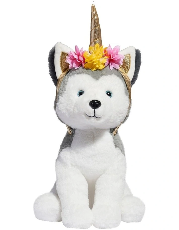 Plush Husky 12inch with Fantasy Headband