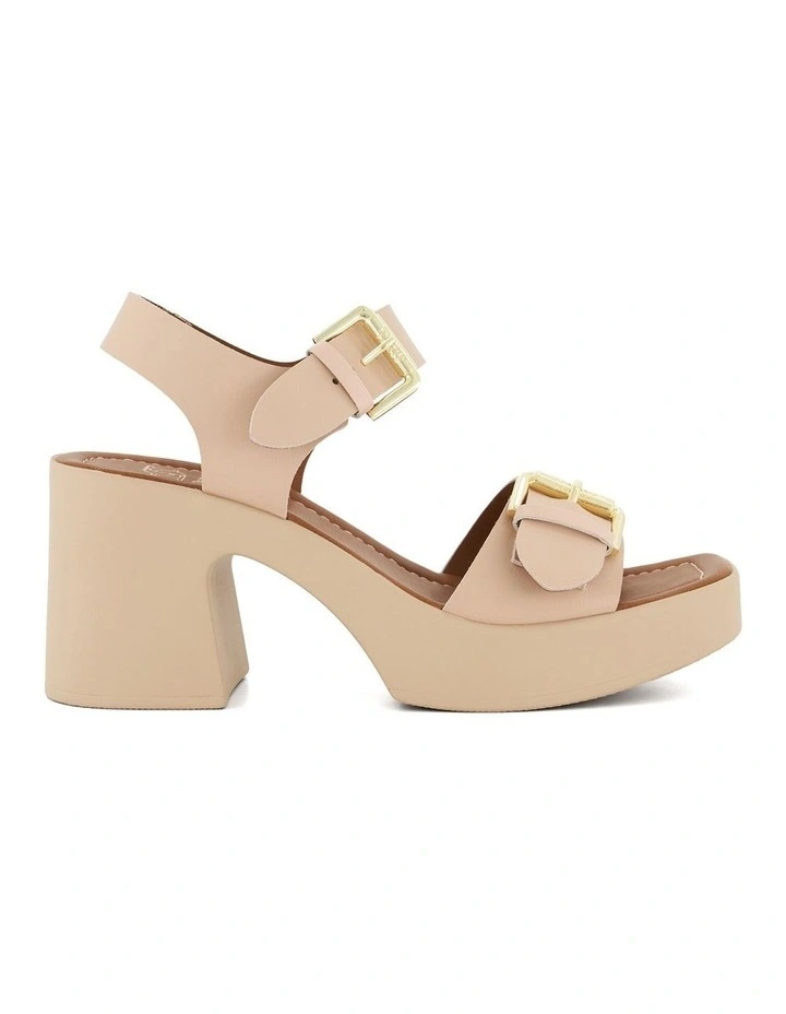 Jenies Block Heel Sandal in Blush